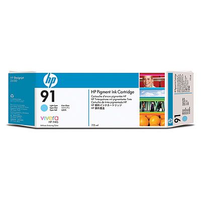 Mực in HP 91 775-ml Pigment Light Cyan Ink Cartridge (C9470A)