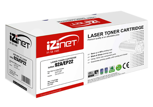 Mực iziNet HP 92A Black LaserJet Toner Cartridge