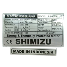 Máy bơm nước Shimizu PS-135 E tự động tăng áp lực nước